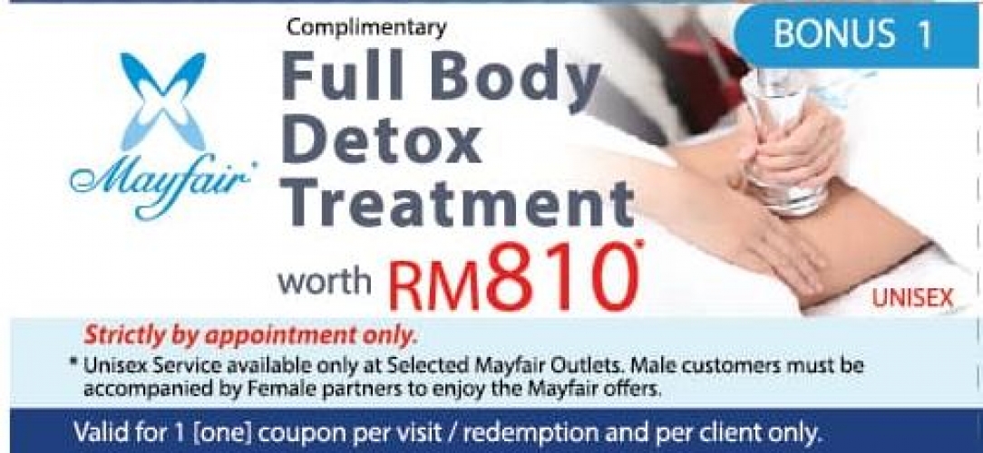Complimentary Full Body Detox Treatment worth RM810